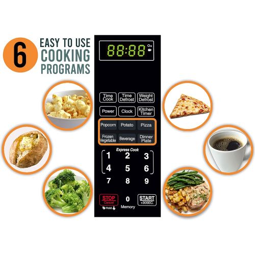  [아마존베스트]Farberware Classic FMO11AHTBSB 1.1 Cu. Ft. 1000-Watt Microwave Oven, Black Stainless Steel