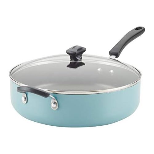  Farberware Cookstart Aluminum DiamondMax Nonstick Jumbo Cooker Chefs Pan, 6-Quart, Aqua