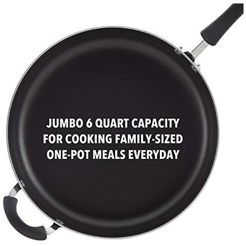  Farberware Cookstart Aluminum DiamondMax Nonstick Jumbo Cooker Chefs Pan, 6-Quart, Aqua