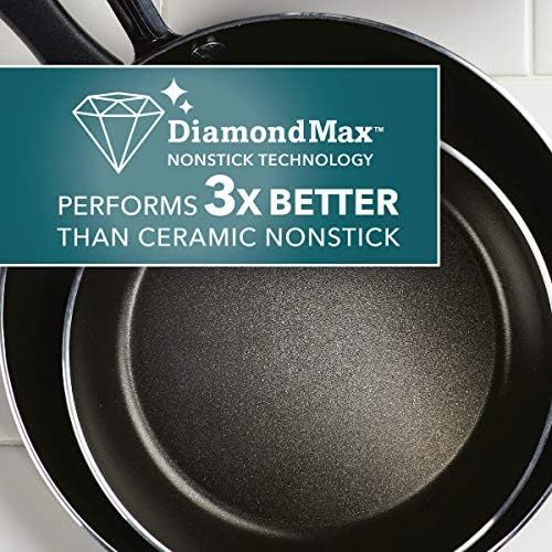  Farberware Cookstart Aluminum DiamondMax Nonstick Jumbo Cooker Chefs Pan, 6-Quart, Aqua