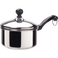 Farberware Classic Stainless Steel Sauce Pan/Saucepan with Lid, 1 Quart, Silver,50000