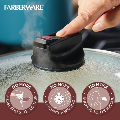  Farberware Smart Control Nonstick Sauce Pan/Saucepan with Lid, 2 Quart, Aqua