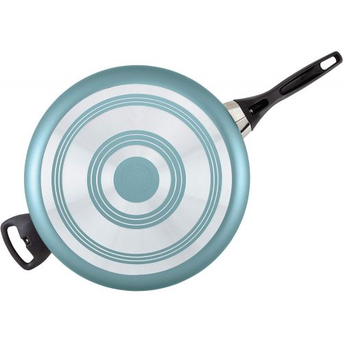  Farberware Dishwasher Safe Nonstick Jumbo Cooker/Saute Pan with Helper Handle - 6 Quart, Blue