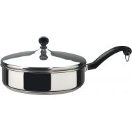 Farberware Classic Stainless Steel Saute Fry Pan with Lid, 2.75 Quart, Silver