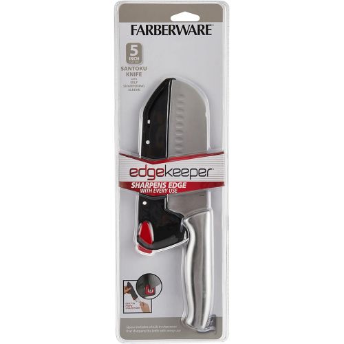  Farberware Edgekeeper Self-Sharpening Santoku Knife, 5-Inch, Stainless