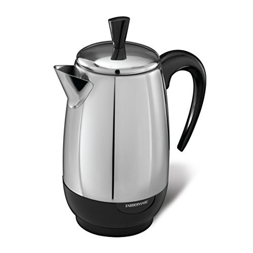  [아마존베스트]Spectrum Brands Farberware 8-Cup Percolator, Stainless Steel, FCP280, Black