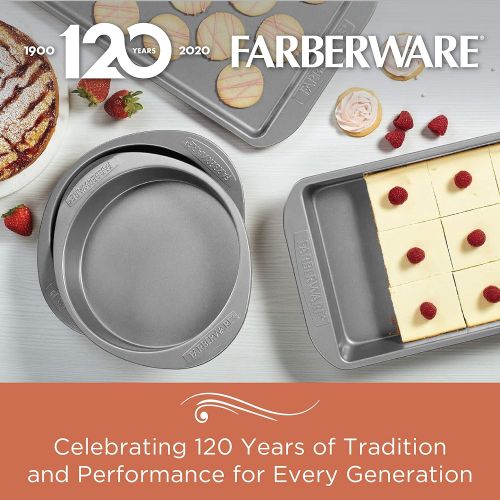  [아마존베스트]Farberware Bakeware Meatloaf/Nonstick Baking Loaf Pan Set, Two 9-Inch x 5-Inch, Gray