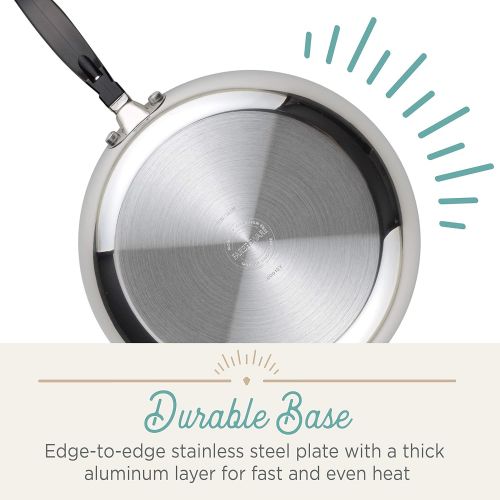  [아마존베스트]Farberware Classic Stainless Steel Frying Pan Set / Fry Pan Set / Stainless Steel Skillet Set - 8.25 Inch and 10 Inch, Silver