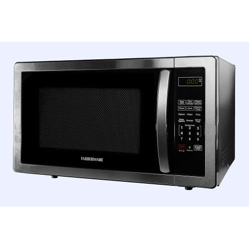  Farberware FMWO11AHTBKB 1000-Watt Microwave Oven, 1.1 cu. ft, Stainless Steel