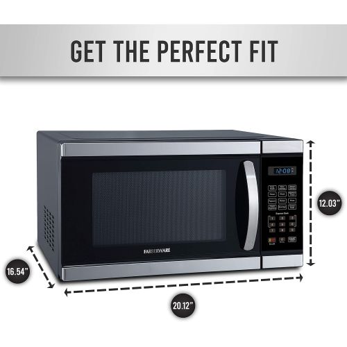  Farberware FMWO11AHTBKB 1000-Watt Microwave Oven, 1.1 cu. ft, Stainless Steel