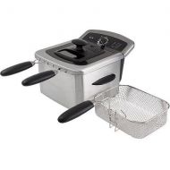 /Farberware 4l Dual Deep Fryer, Stainless Steel Includes Two Small Fryer Baskets and One Large Fryer Basket