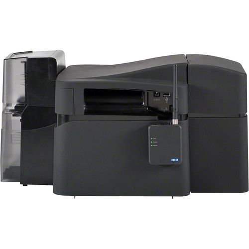  Fargo DTC4500e Single-Sided ID Card Printer with ISO Magnetic Stripe Encoder & Locking Hoppers