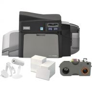 Fargo DTC4250e Single-Sided Printer with Webcam, Full-Color Ribbon, and 300 PVC Cards