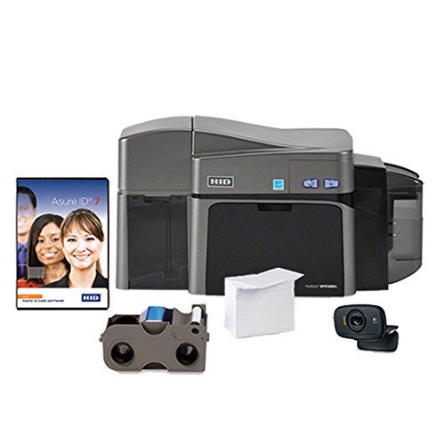  ID Card Maker - Fargo DTC1250e Dual-Side ID Card Printer + Supplies