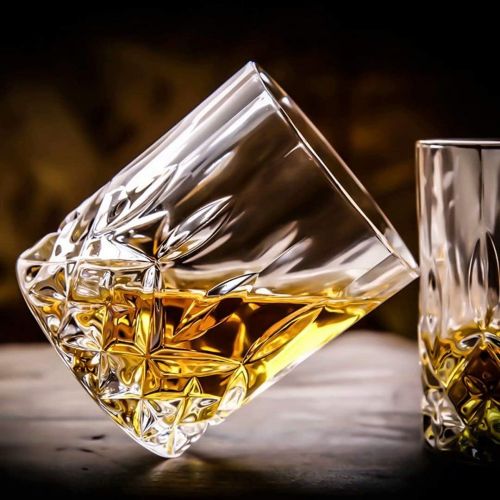  [아마존베스트]Farielyn-X Crystal Old Fashioned Whiskey Glasses (Set of 6), 11 Oz Unique Bourbon Glass, Ultra-Clarity Double Old Fashioned Liquor Vodka Bourbon Cocktail Scotch Tumbler Bar Glasses