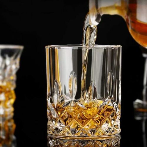  [아마존베스트]Farielyn-X Crystal Old Fashioned Whiskey Glasses (Set of 6), 11 Oz Unique Bourbon Glass, Ultra-Clarity Double Old Fashioned Liquor Vodka Bourbon Cocktail Scotch Tumbler Bar Glasses