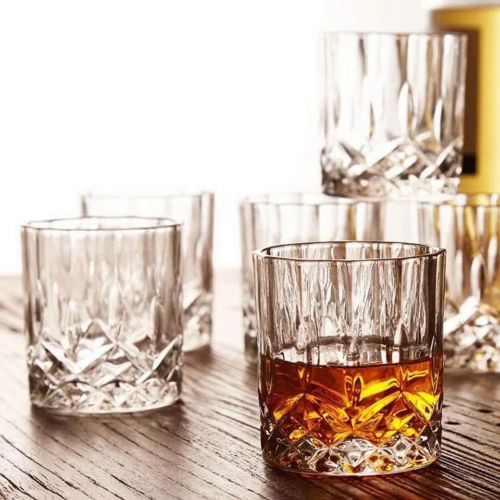  [아마존베스트]Farielyn-X Crystal Old Fashioned Whiskey Glasses (Set of 6), 11 Oz Unique Bourbon Glass, Ultra-Clarity Double Old Fashioned Liquor Vodka Bourbon Cocktail Scotch Tumbler Bar Glasses