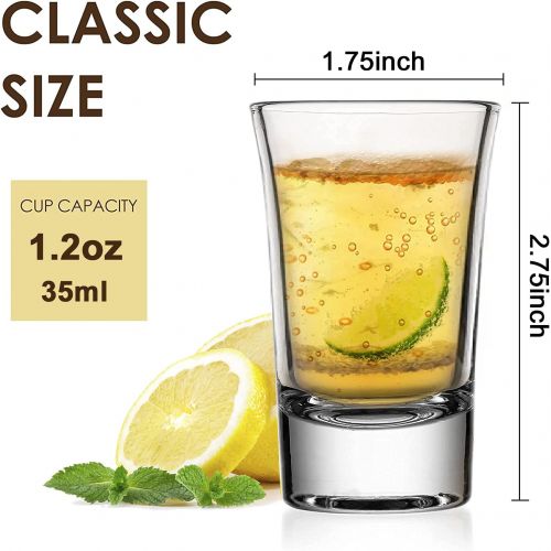  [아마존베스트]Farielyn-X Shot Glass Set with Heavy Base Bulk, 1.2 oz Clear Glasses for Whiskey and Liqueurs (24 pack)