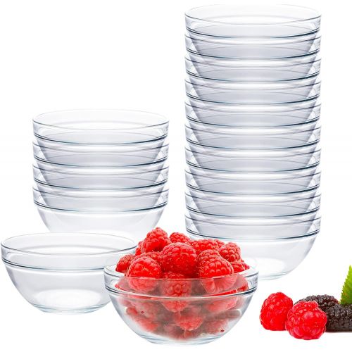  [아마존베스트]15 Pack 4 Inch Glass Ramekins Bowls, Farielyn-X Mini Glass Prep Dessert Bowls Small for Kitchen Prep, Dessert, Dips, and Candy Dishes or Nut Bowls