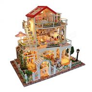 Farway Doll House Kit Enduring As The Universe DIY Dollhouse with Music Light Cover Miniature Model