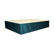 ROYAL Fascination Classy Royal 100% Cotton Velvet Bedskirt/Valance , colour-TEAL, size-Cal King-15drop