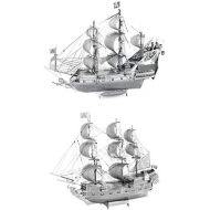 Fascinations ICONX 3D Metal Model Kits Set of 2 - Queen Annes Revenge - Black Pearl