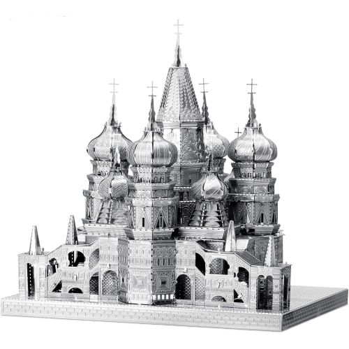  Fascinations ICONX 3D Metal Model Kits Set of 3 - St Basils Cathedral - Notre Dame Cathedral - Salt Lake City Temple