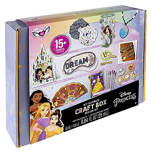  Fashion Angels Disney Princess DIY Ultimate Crafts Kit for Tweens 30 Cool Crafts Include Jewelry Crafts, Stickers, Coloring Pages, Nail Art for Tweens and Girls Ages 8 and Up