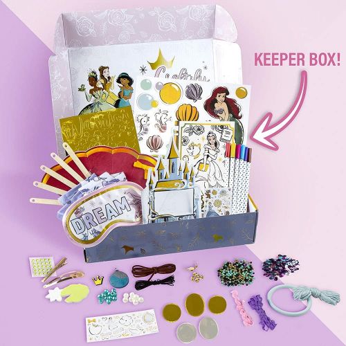  Fashion Angels Disney Princess DIY Ultimate Crafts Kit for Tweens 30 Cool Crafts Include Jewelry Crafts, Stickers, Coloring Pages, Nail Art for Tweens and Girls Ages 8 and Up