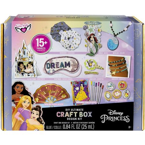  Fashion Angels Disney Princess DIY Ultimate Crafts Kit for Tweens 30 Cool Crafts Include Jewelry Crafts, Stickers, Coloring Pages, Nail Art for Tweens and Girls Ages 8 and Up