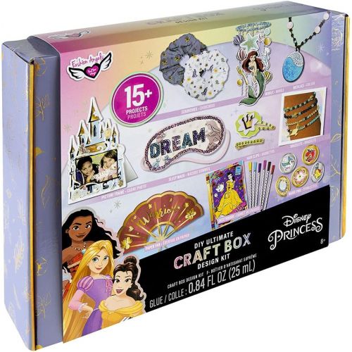  Fashion Angels Disney Princess DIY Ultimate Crafts Kit for Tweens 30 Cool Crafts Include Jewelry Crafts, Stickers, Coloring Pages, Nail Art for Tweens and Girls Ages 8 and Up