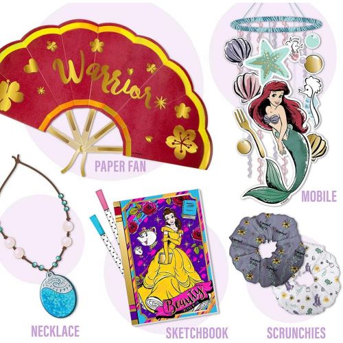  Fashion Angels Disney Princess DIY Ultimate Crafts Kit for Tweens 30 Cool Crafts Include Jewelry Crafts, Stickers, Coloring Pages, Nail Art for Tweens and Girls Ages 8 and Up