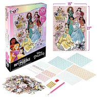 Fashion Angels Disney Princess Crystalize It! Color Coded DIY Puzzle Kit with 2000+ Sparkly Crystal Diamond Gems for Girls and Kids Ages 8 and Up (300 Pieces)