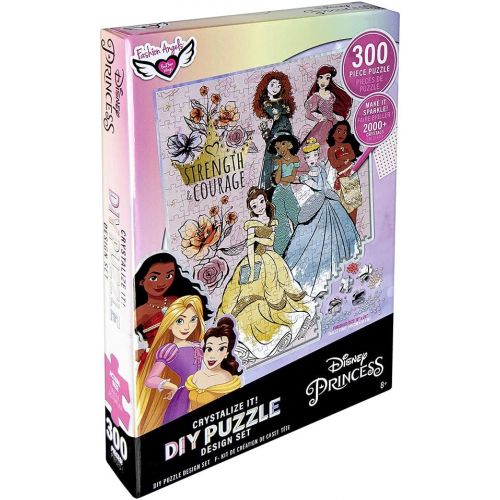  Fashion Angels Disney Princess Crystalize It! Color Coded DIY Puzzle Kit with 2000+ Sparkly Crystal Diamond Gems for Girls and Kids Ages 8 and Up (300 Pieces)
