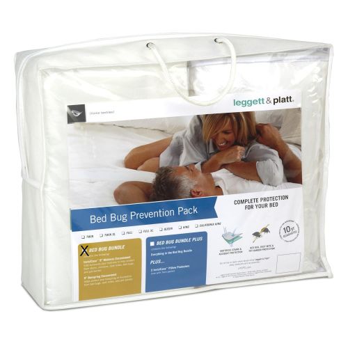  Fashion Bed Group Leggett & Platt Sleep Calm 3-Piece Bed Bug Prevention Pack with Mattress and Zippered Box Spring Encasement, California King