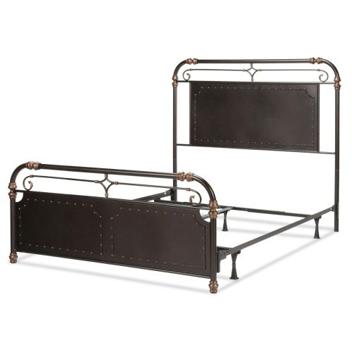  Fashion Bed Group B11D45 Westchester Complete Metal Bed Queen Blackened Copper