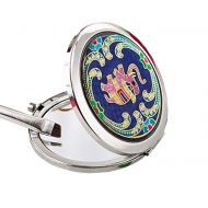 Fashion Craft Indian Elephant Blue Metal Compact Mirror in Gift Box by Fashioncraft