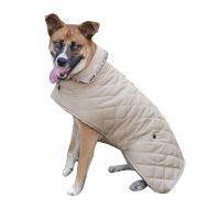 Fashion Pet Reversible Waterproof Barn Dog Coat, Taupe