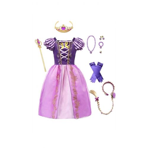  FashionModa4U Rapunzel Girls Costume Dress