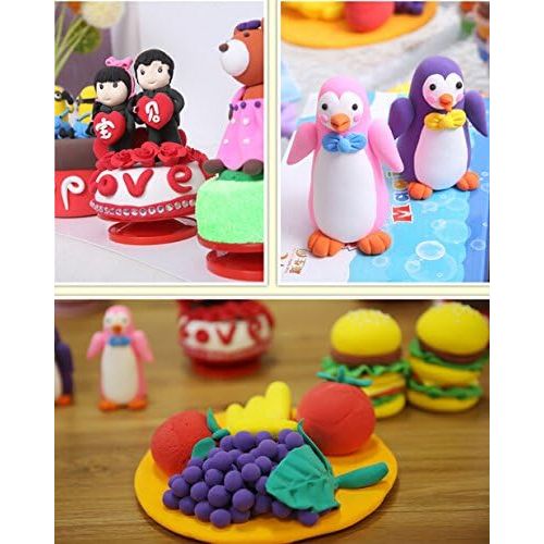  [아마존베스트]Fashionclubs 6pcs/set Plastic Art Clay and Dough Playing Tools Set For Children Ages 3 And Up