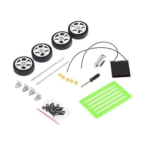  [아마존베스트]Fashionclubs 4pcs/set Children DIY Assemble Solar Power Car Toy Kit Science Educational Gadget Hobby