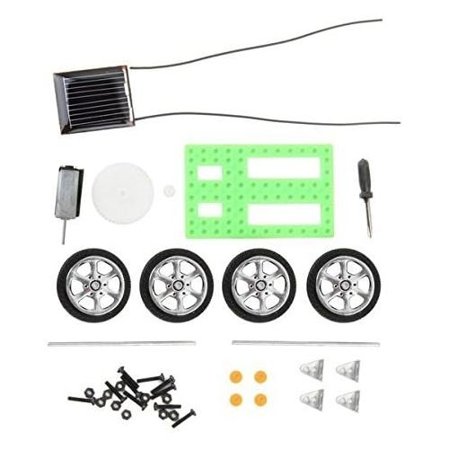  [아마존베스트]Fashionclubs 4pcs/set Children DIY Assemble Solar Power Car Toy Kit Science Educational Gadget Hobby