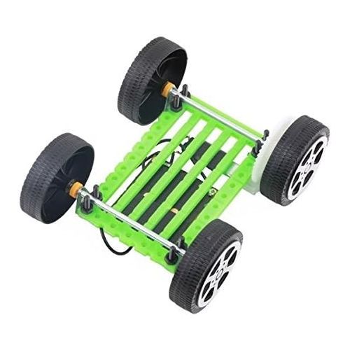  [아마존베스트]Fashionclubs 4pcs/set Children DIY Assemble Solar Power Car Toy Kit Science Educational Gadget Hobby