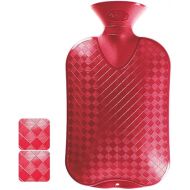 Fashy 2.0 Litre Cranberry Plain Hot Water Bottle