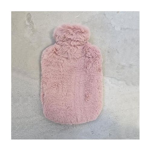  Fashy Faux Fur 2.0L Hot Water Bottle - Dusky Pink