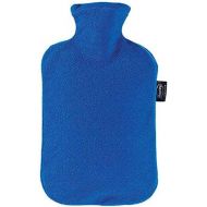 Blue Fleece Cover Hot Water Bottle by Fashy