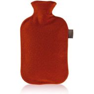 Fashy 6530 Warmflasche mit Vliesbezug 2 L, Farbe kirschrot