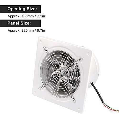  [아마존베스트]Fasient Extraction Fan 7 Inch Fan 180 mm Window/Wall Industrial Fan 220 V 50 W for Bathroom Kitchen