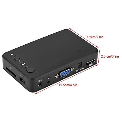  [아마존베스트]-Service-Informationen fasient HDMI Media Player Black 1080P HD Strong Compatibility Audio and Video Multimedia Player with IR Remote Control, Support USB Drive/Mobile Hard Drive/SD Card (EU)