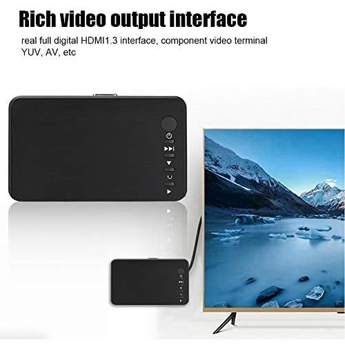  [아마존베스트]-Service-Informationen fasient HDMI Media Player Black 1080P HD Strong Compatibility Audio and Video Multimedia Player with IR Remote Control, Support USB Drive/Mobile Hard Drive/SD Card (EU)